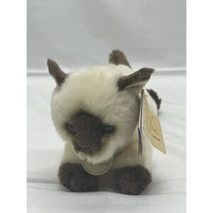 Miyoni by Aurora Siamese Cat  Plush Kitten Blue Eyes Soft  7” Stuffed Animal Toy